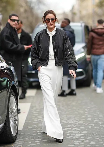 Olivia Palermo bomber jacket