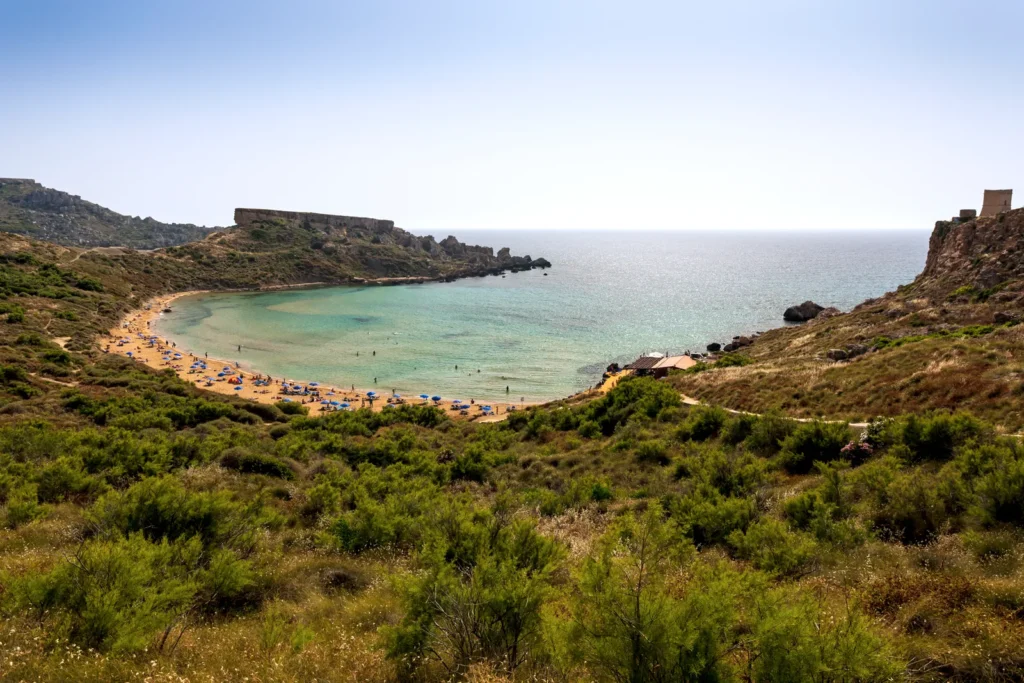 Plaža Ghajn Tuffieha Bay, Malta