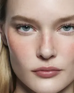 model s rumenilom na licu